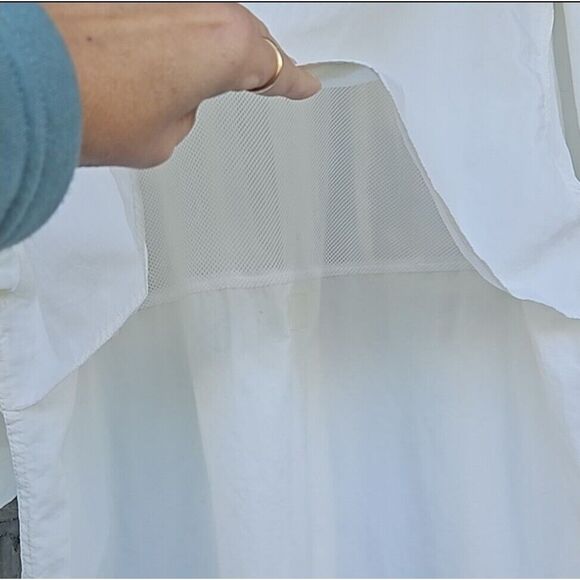 Bimini Bay White Fishing Shirt Outdoor Work Wear Technical Button Up Size XL - Picture 8 of 8